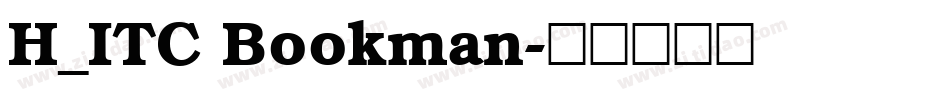 H_ITC Bookman字体转换